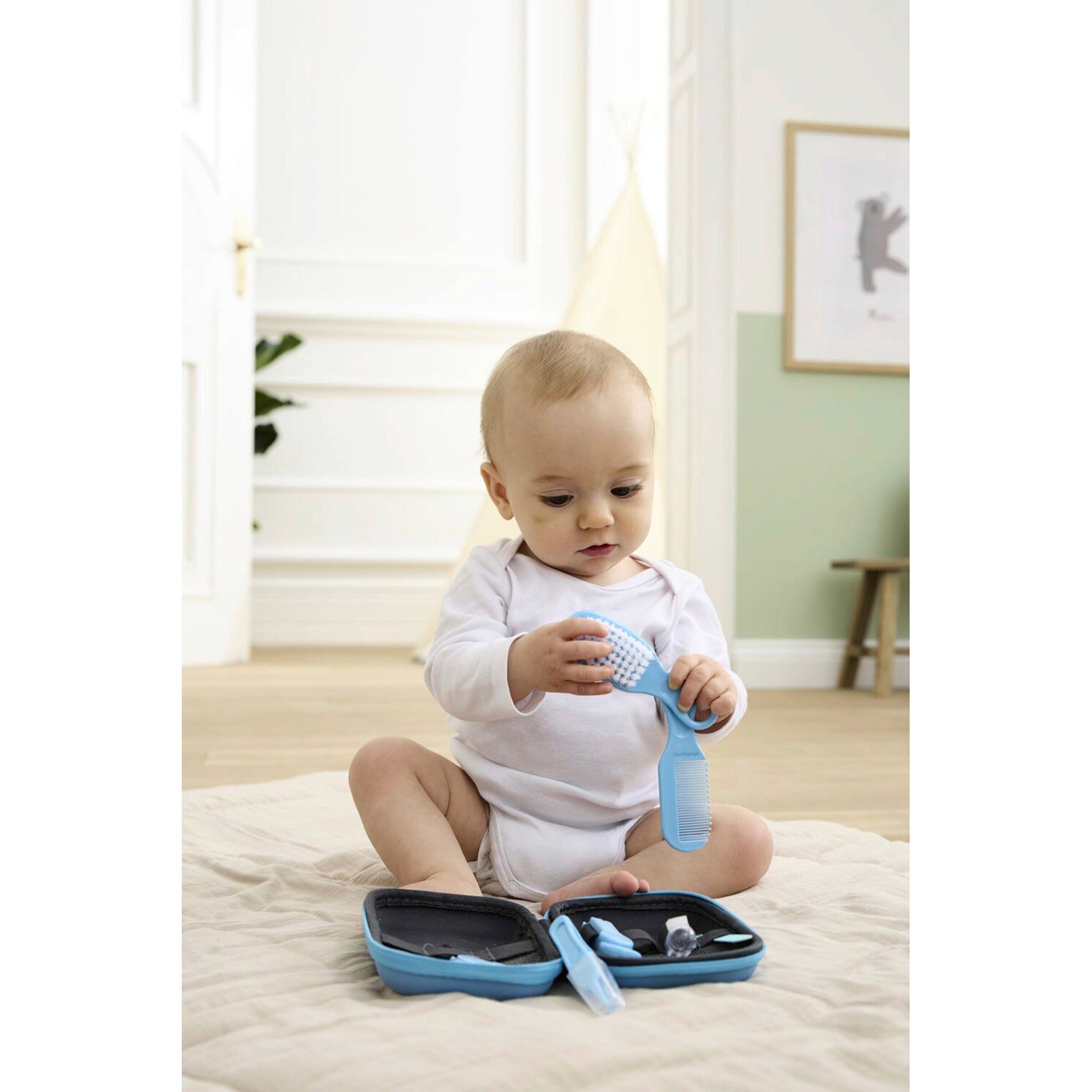 baby-walz - BASICS 8-tlg. Baby-Pflegeset hellblau