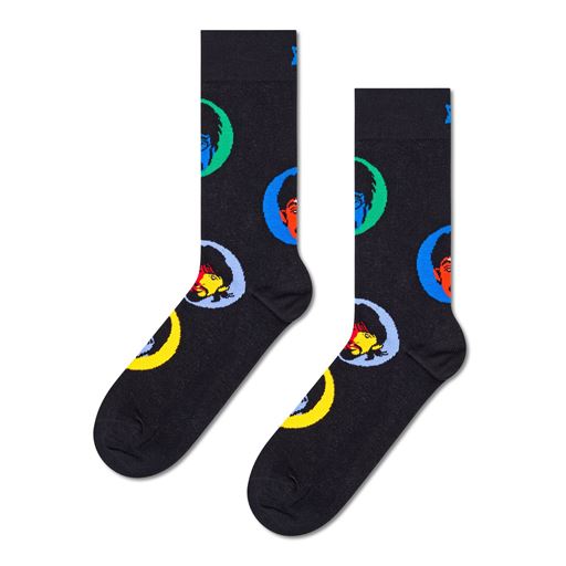 Happy Socks Beatles Bright Spot Strømper, Black, 41-46