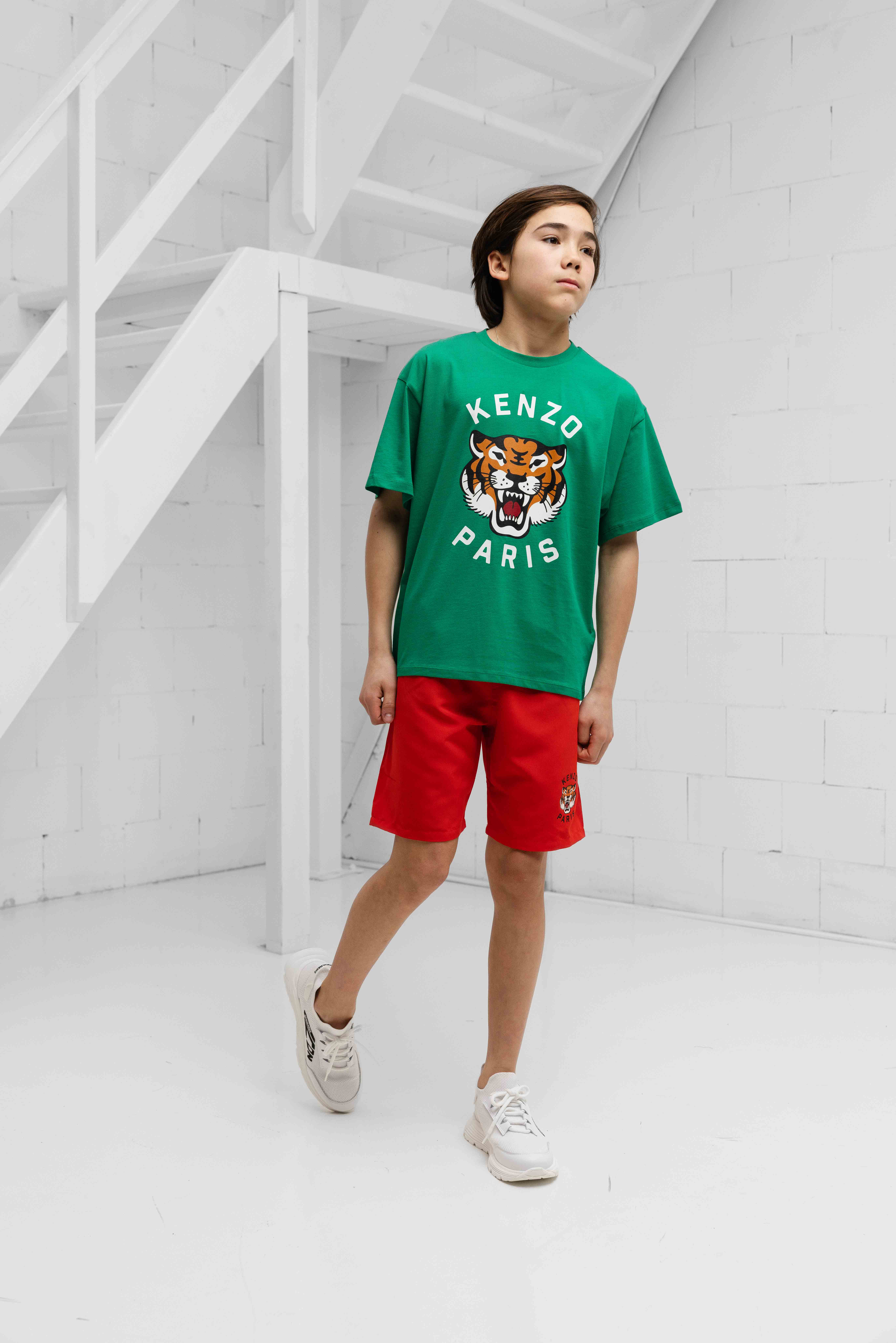 Kenzo Tiger T-Shirt Kids Groen