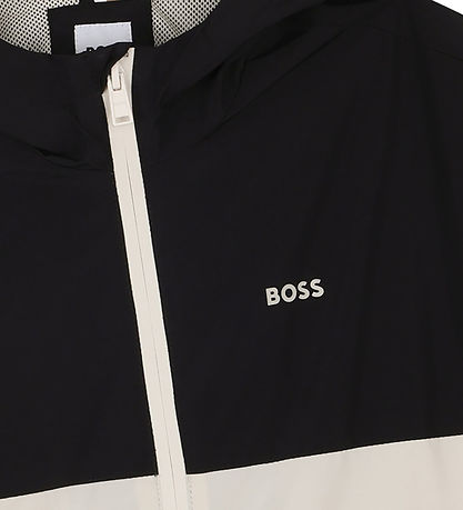 BOSS Sommerjacke - Schwarz/Beige