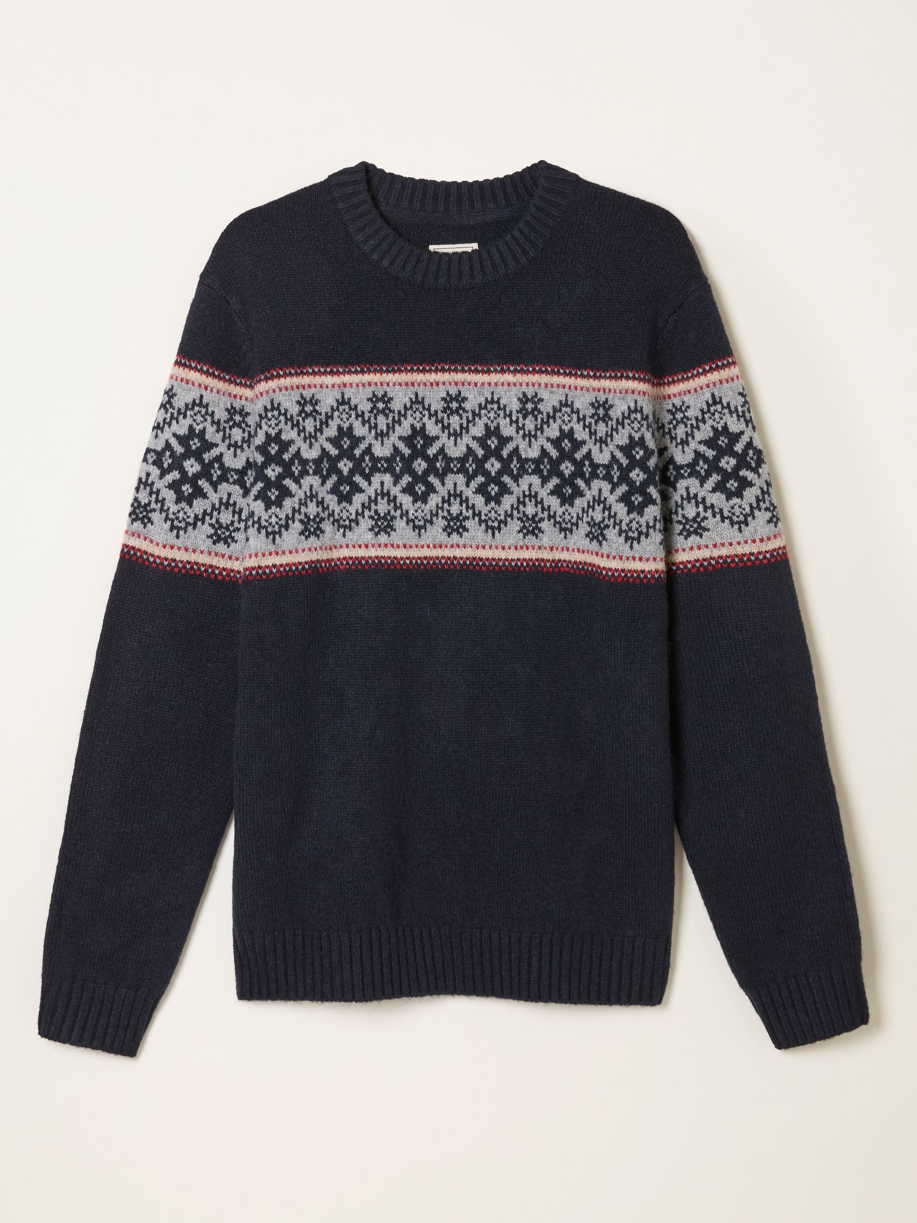 FatFace Snowflake Fairisle Knitted Crew Neck Jumper