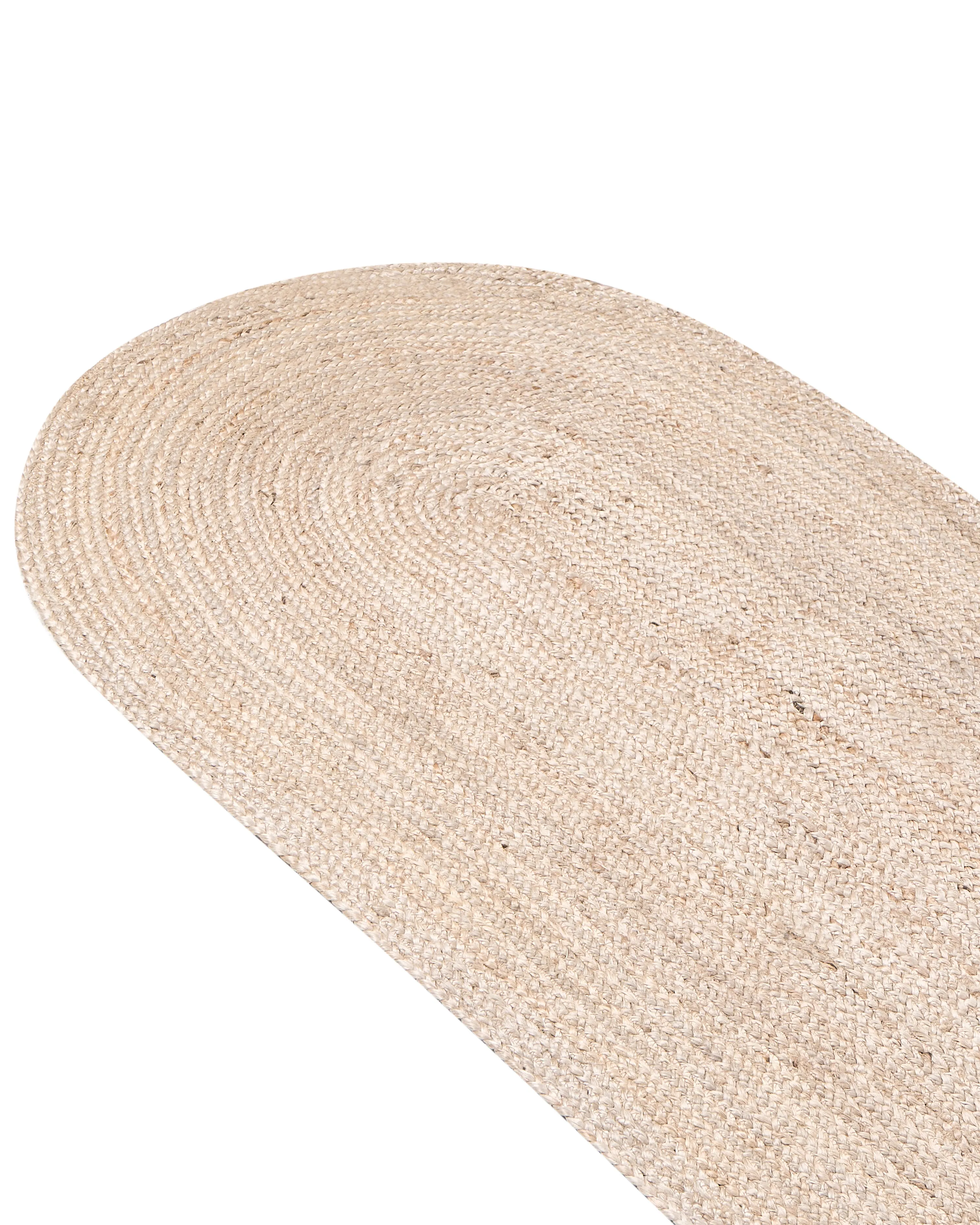 Vloerkleed DEMIRCI Beige 80 x 300 cm Jute