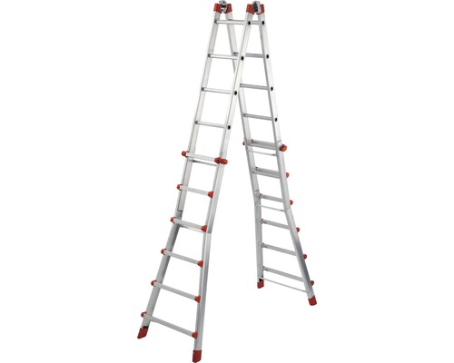Hailo MTL Multifunctionele Telescopische Ladder, Aluminium, 4 x 6 Sporten