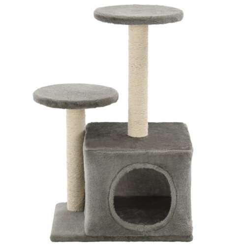 Arranhador para Gatos vidaXL com Haste de Sisal, Cinza