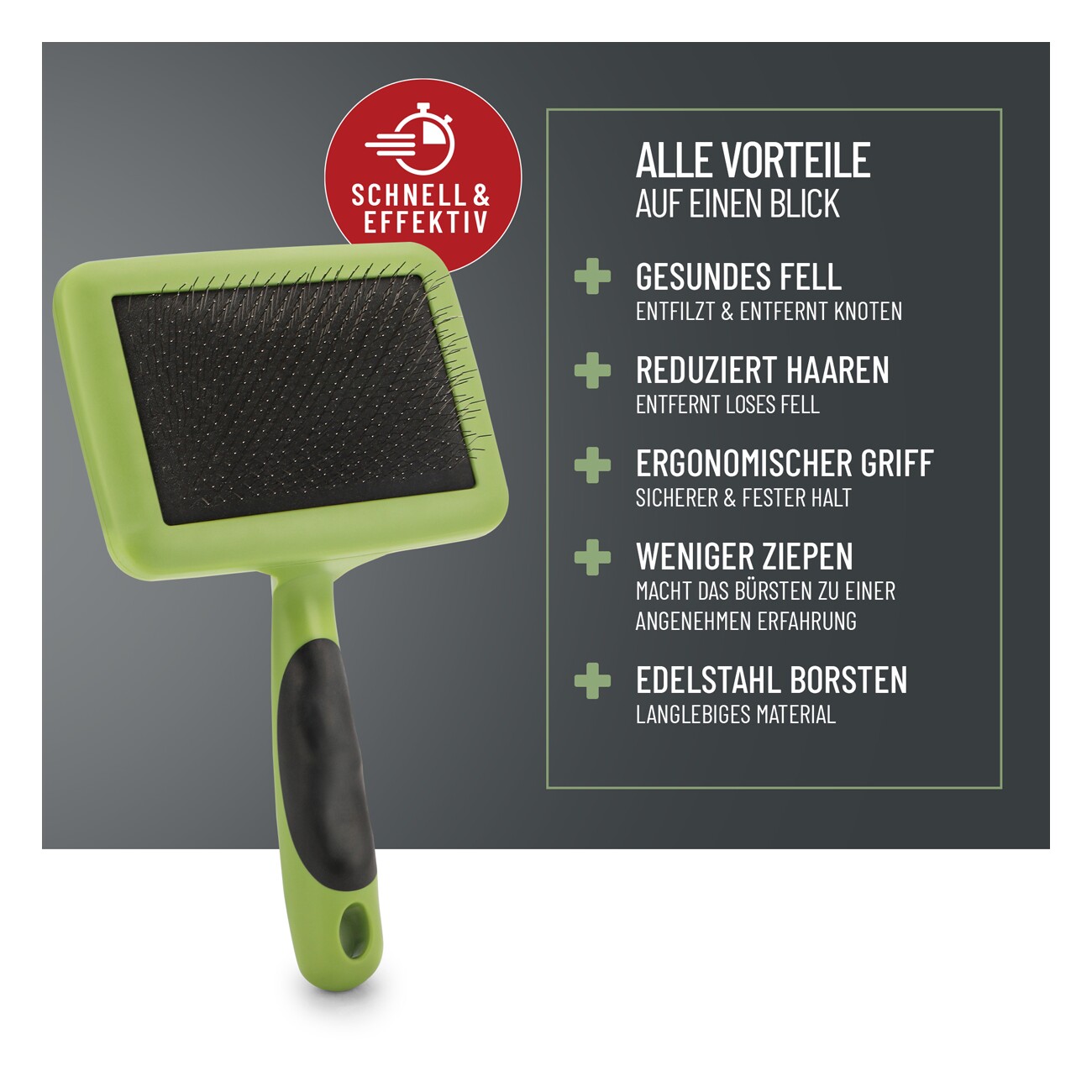 REAVET Zupfbürste für Langhaar (L)