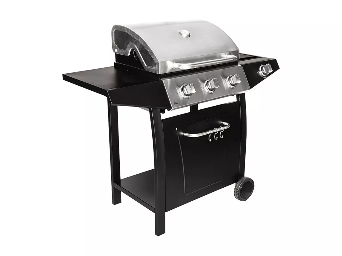 Somagic Barbecue gaz sur pied 3 feux 10.500w noir - 335541