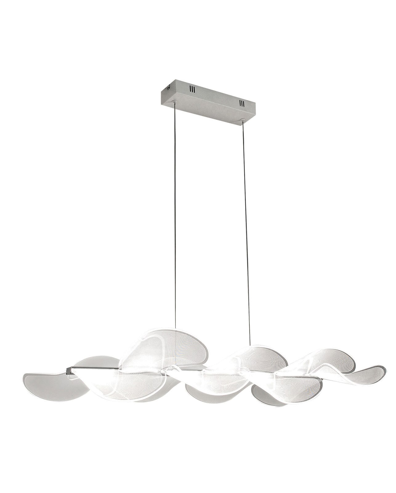 FABAS LUCE LED Balkenpendel SILVIE nickelfarbig