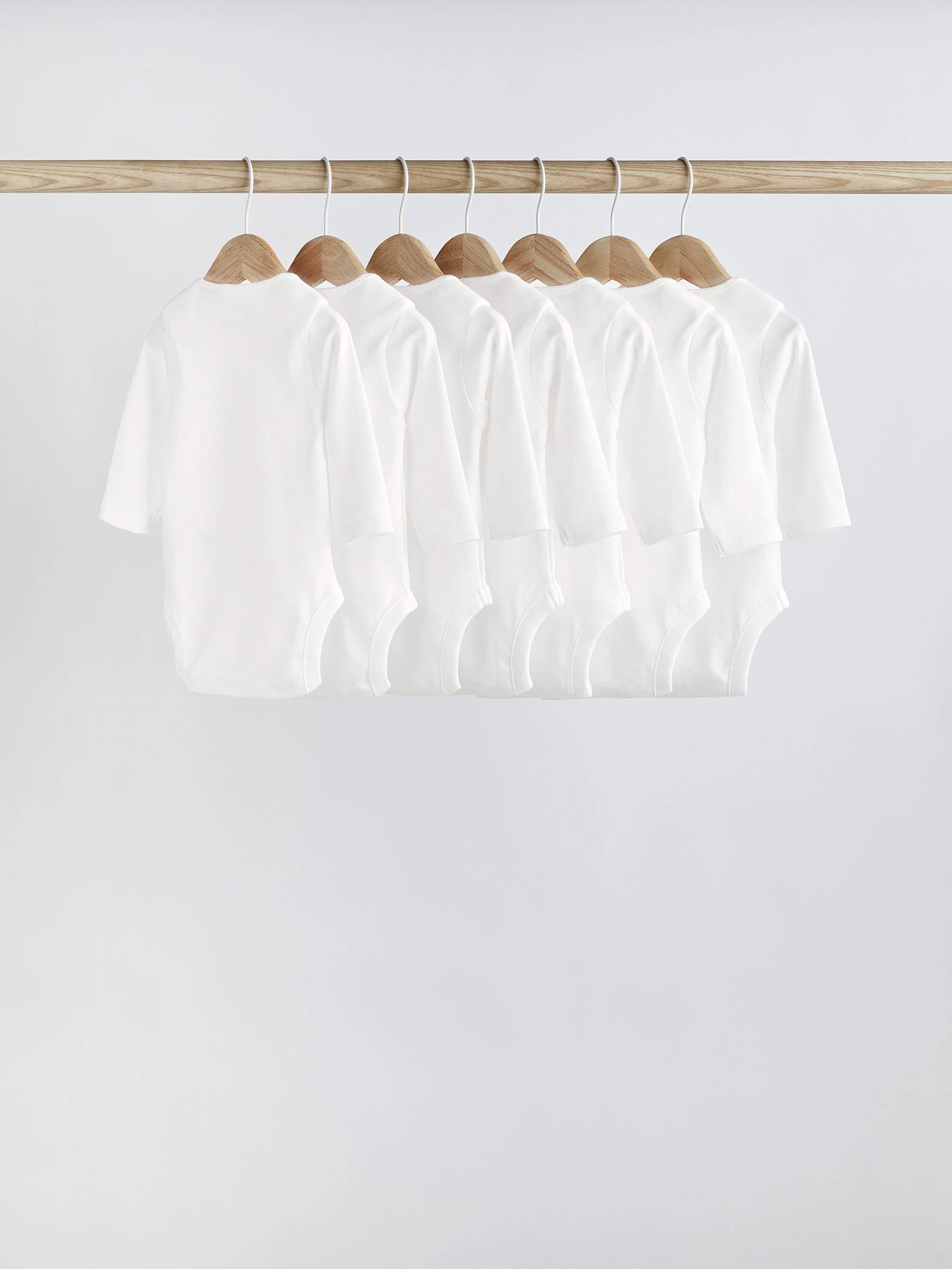 Wit - Essential rompertjes met lange mouwen