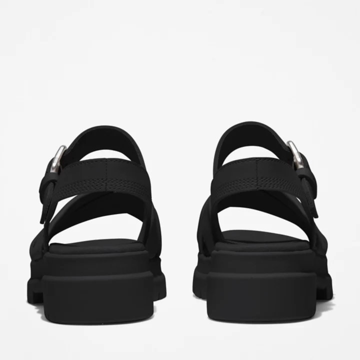 Sandale à brides croisées London Vibe pour femme en noir