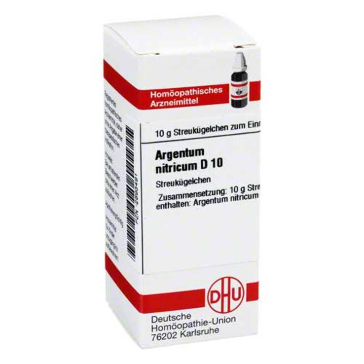 DHU Argentum nitricum D 10 Globuli, 10 g
