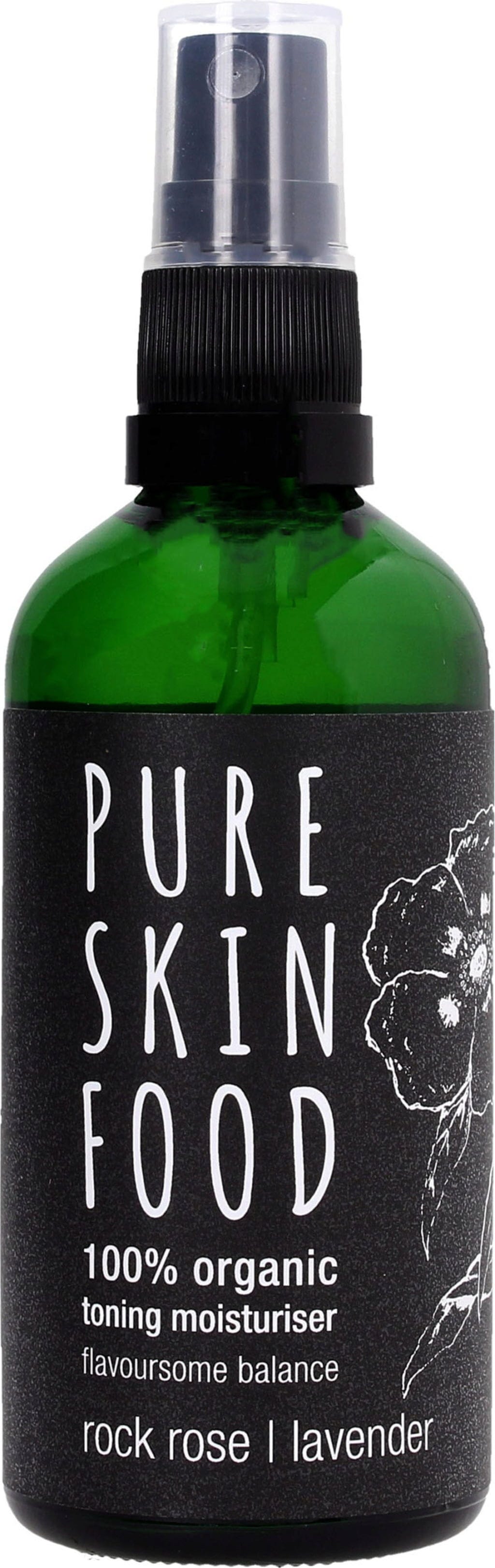 PURE SKIN FOOD  Organic Toning Moisturiser Rock Rose - Lavender, 100 ml