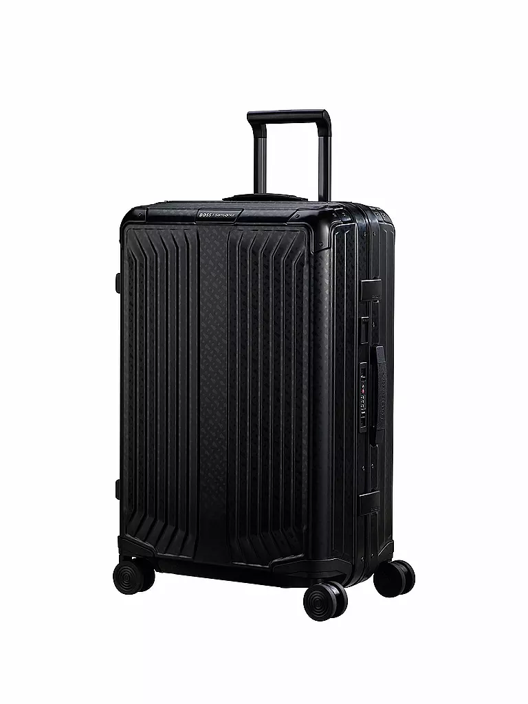 SAMSONITE Trolley BOSS SPINNER 69cm graphite monogram schwarz
