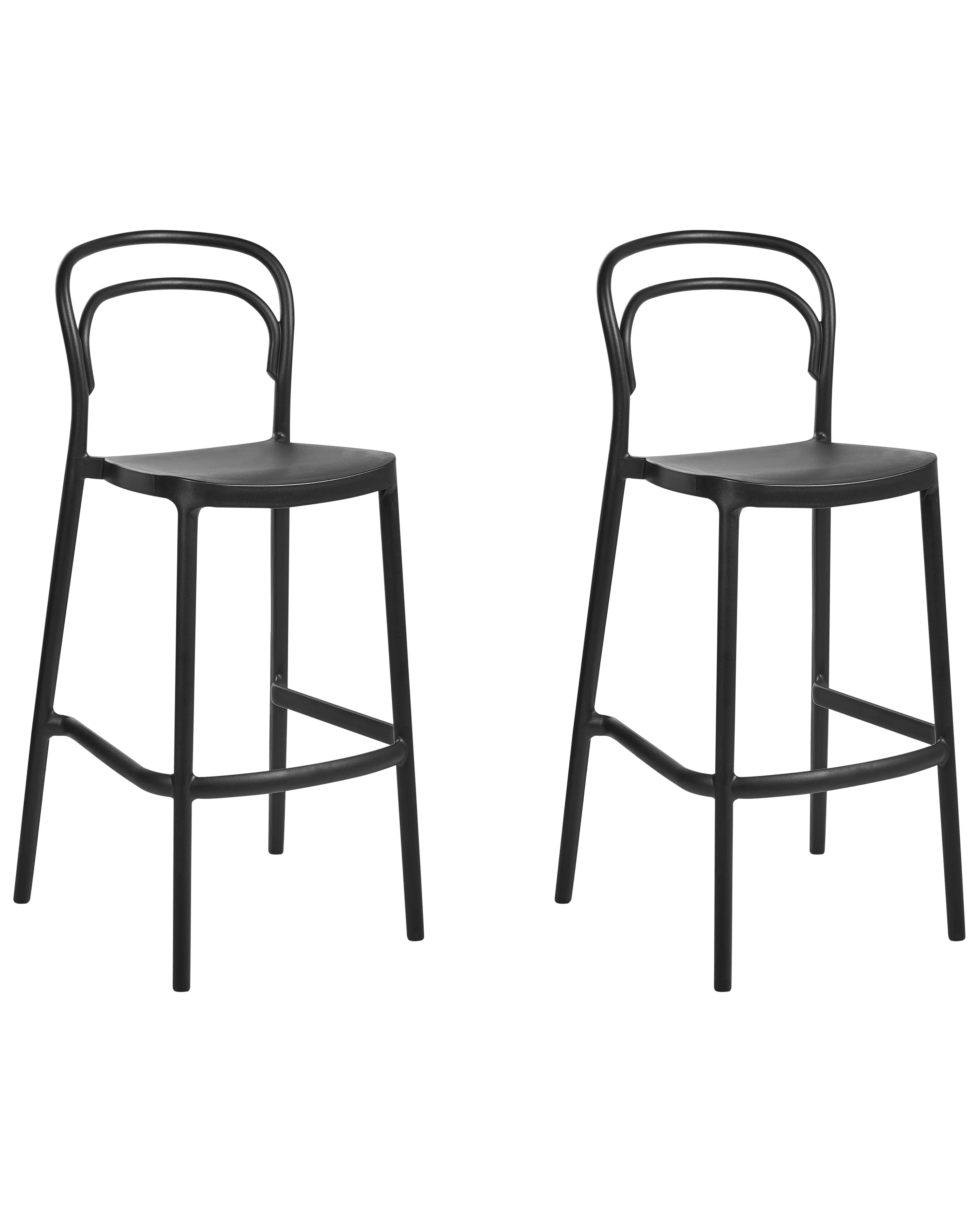 Set van 2 tuinbarkrukken PORANO Zwart