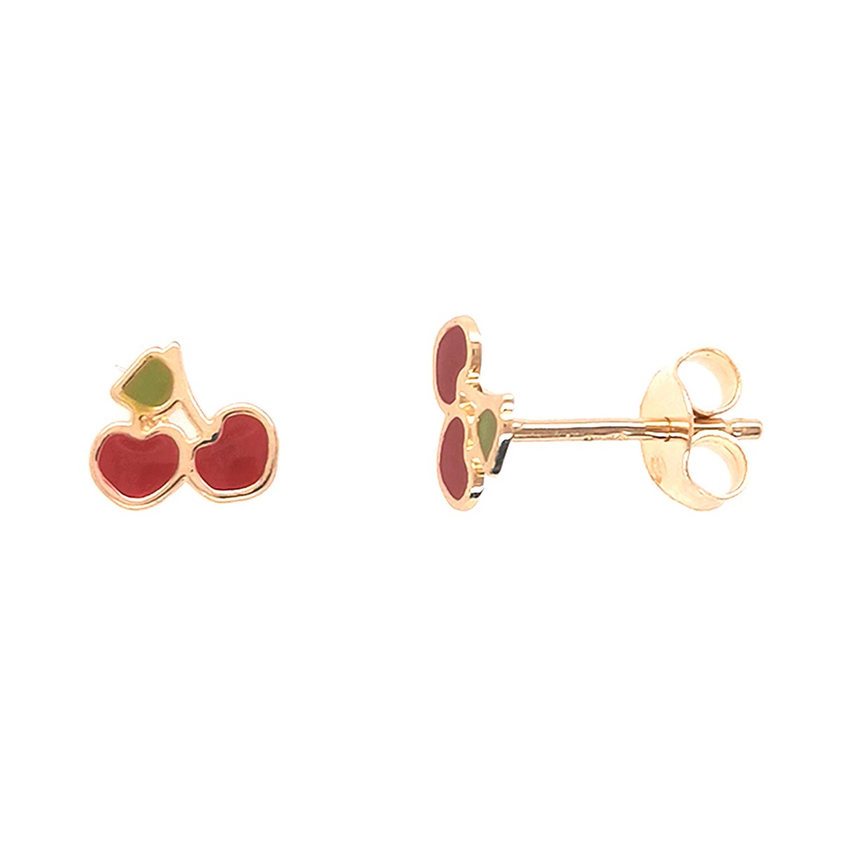 Boucles d'oreilles Brillaxis cerise 18 carats