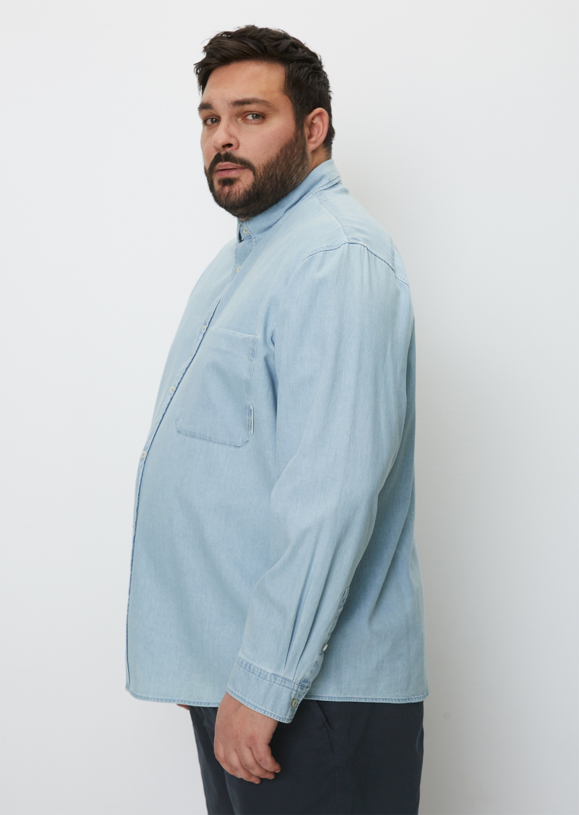 Jeanshemd regular aus leichtem Bio-Baumwoll-Denim