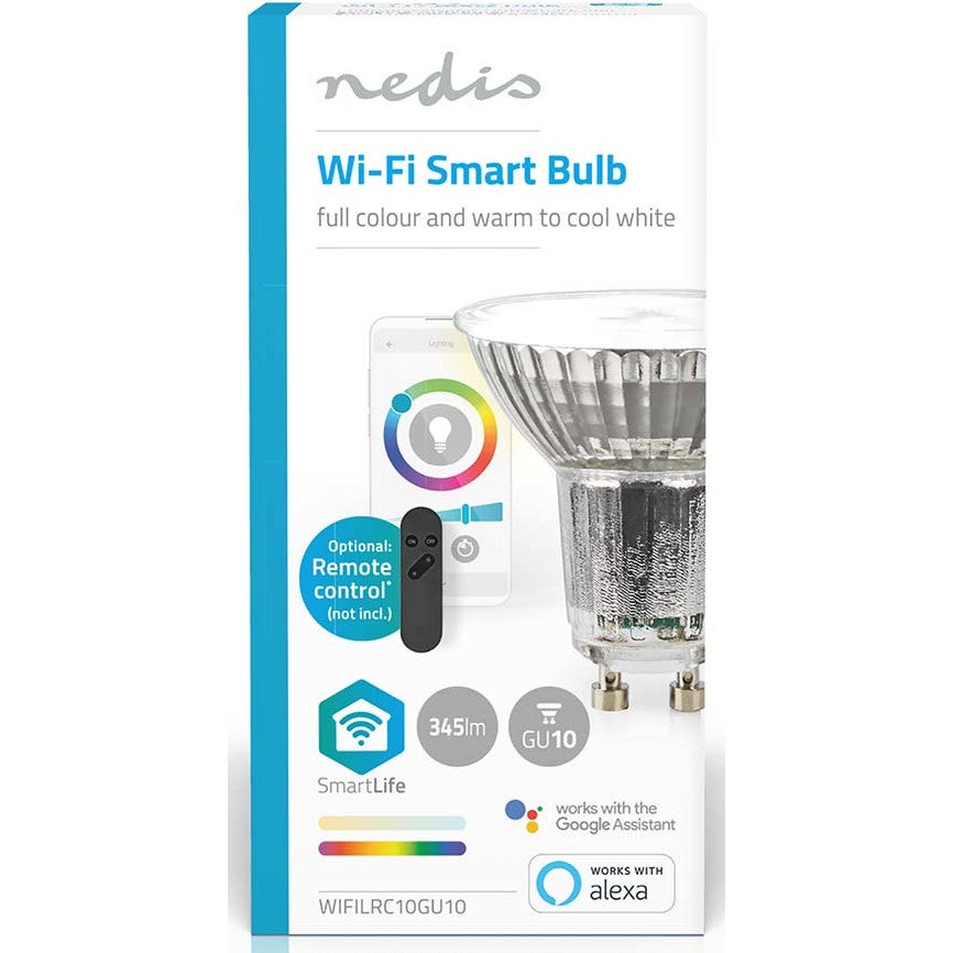 Nedis WIFILRC10GU10 Smartlife multicolour LED-lamp GU10 345m 4.9W