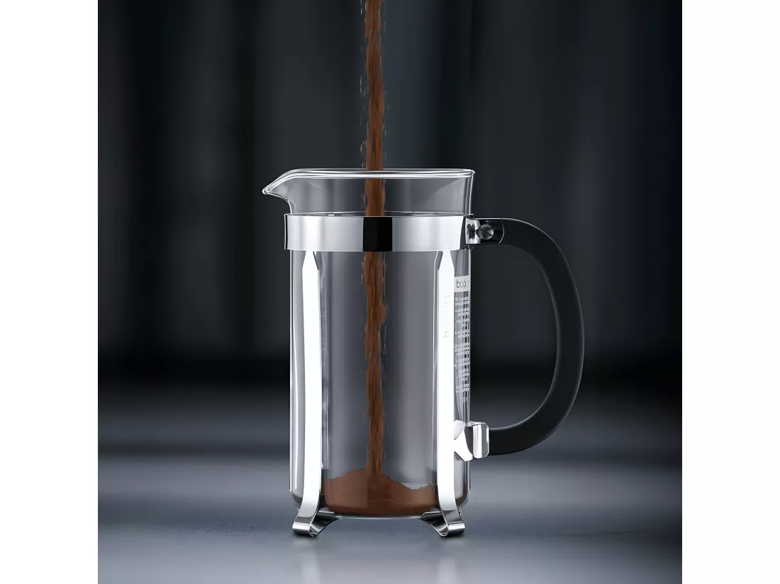 Cafetière Chambord 8 tasses en inox noir - sans boîte