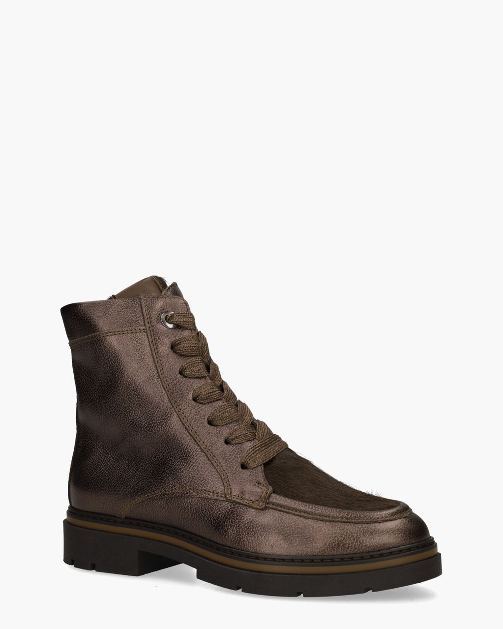 DLSport 6768 Donkerbruin Dames Enkelboots