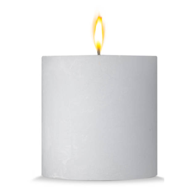 Blokker Rustieke Cilinderkaars - 10x10 cm - Wit