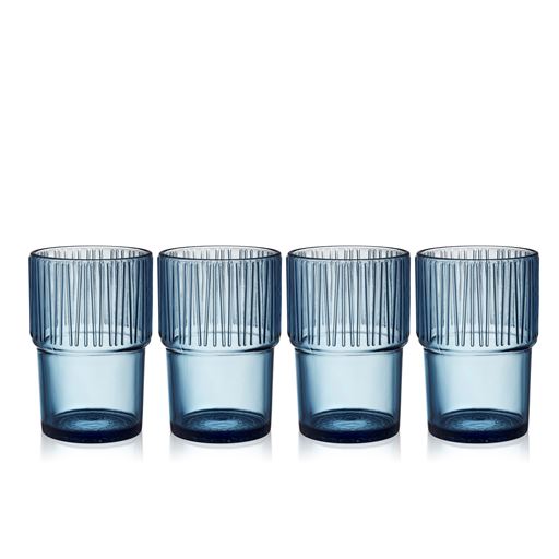 Bitz Kusintha 4-pak Cafeglas, Blue, 38 cl