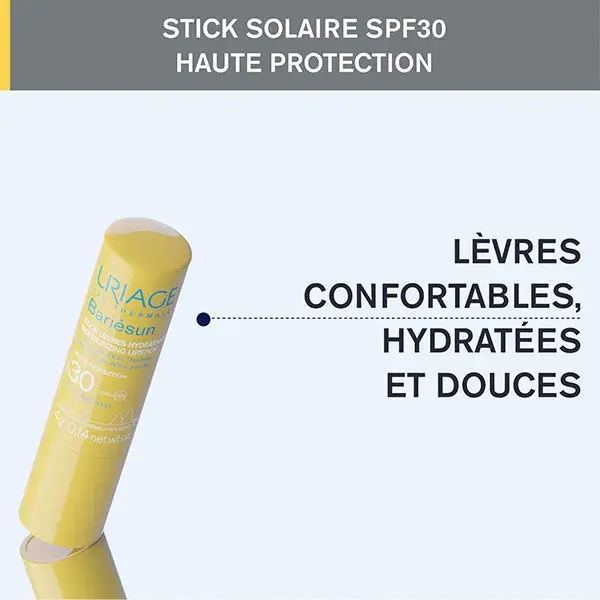 Protetor solar labial Uriage Bariésun com pó de água termal FPS 30 4g