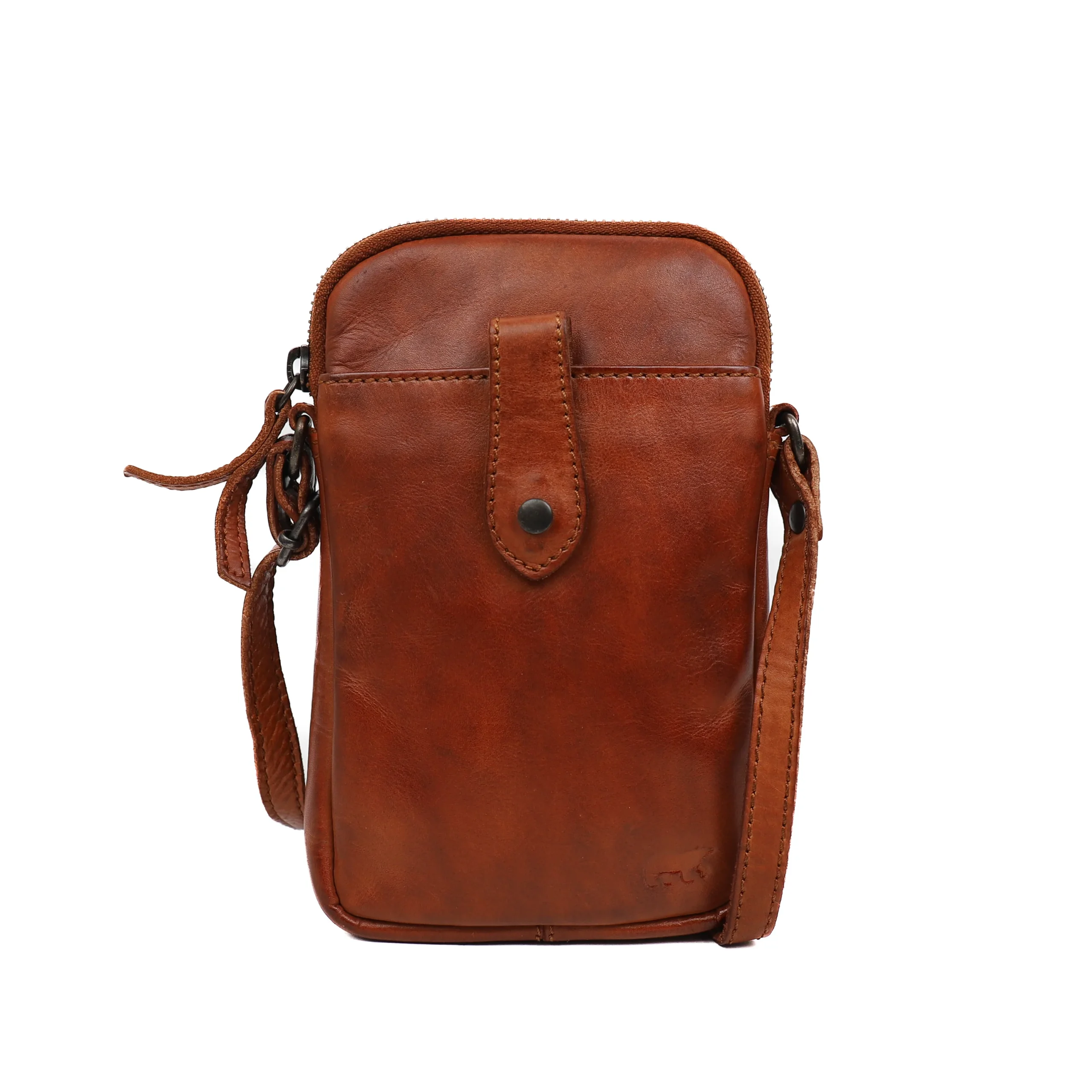 Bear Design Cow Lavato Schoudertas/ Telefoontasje Sev Cognac CL44545