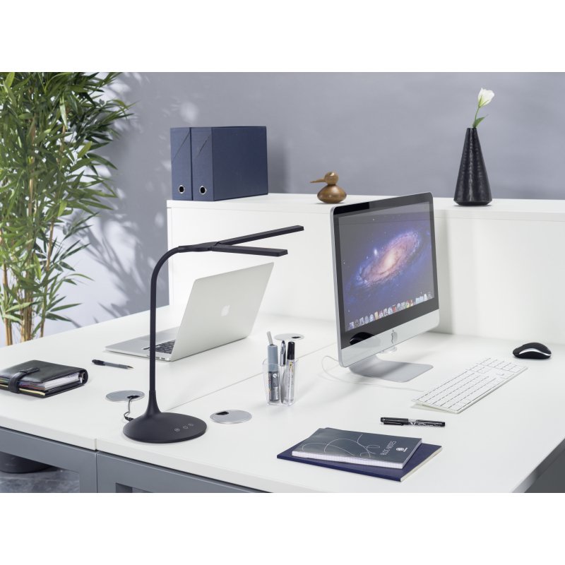 Lampe de bureau Led intégrée Twin - Alba - 6 W - 2 Têtes orientables