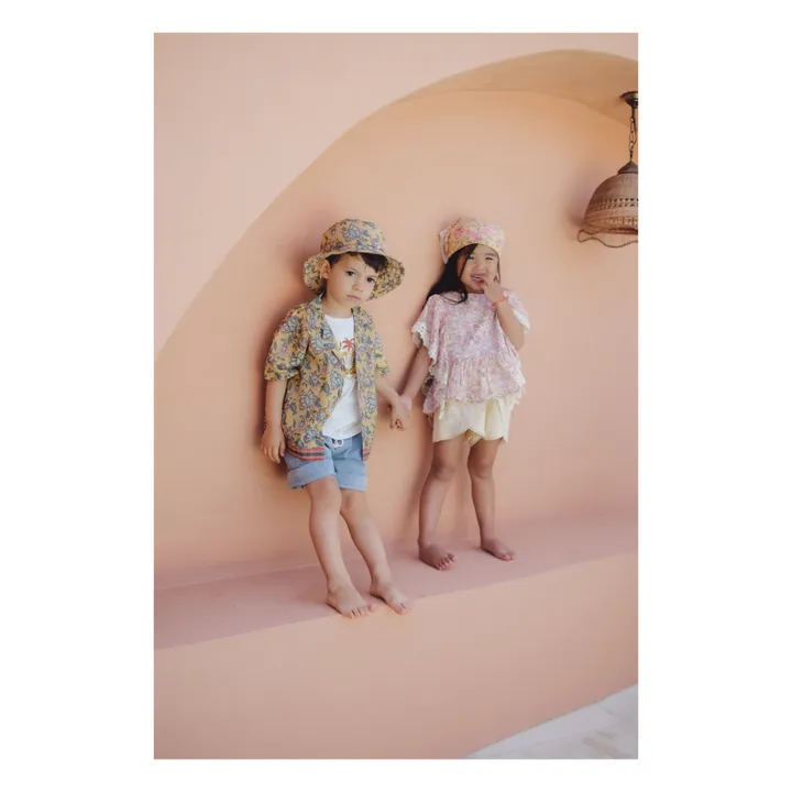 Louise Misha Chapeau Fleuri Afid | Jaune moutarde