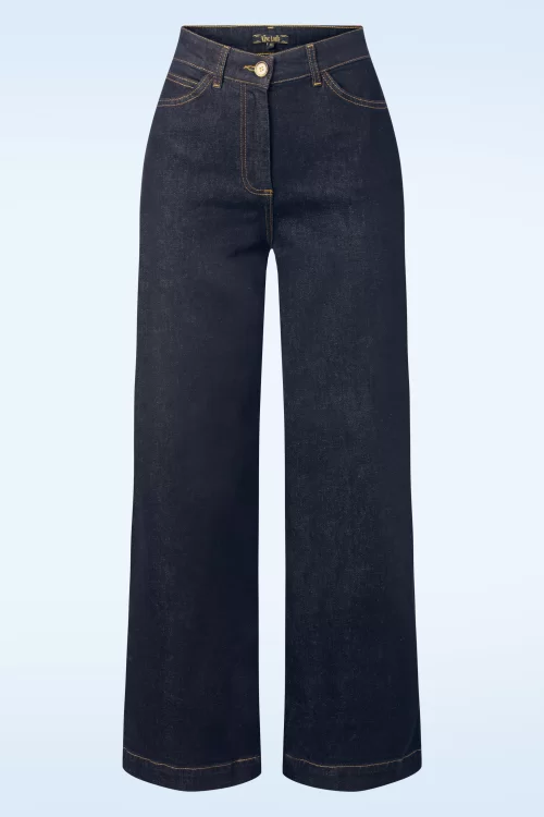 King Louie Paige Walker denim broek in indigoblauw