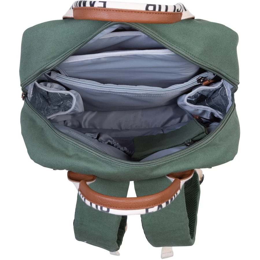 CHILDHOME Wickelrucksack Family Club Signatur Grün