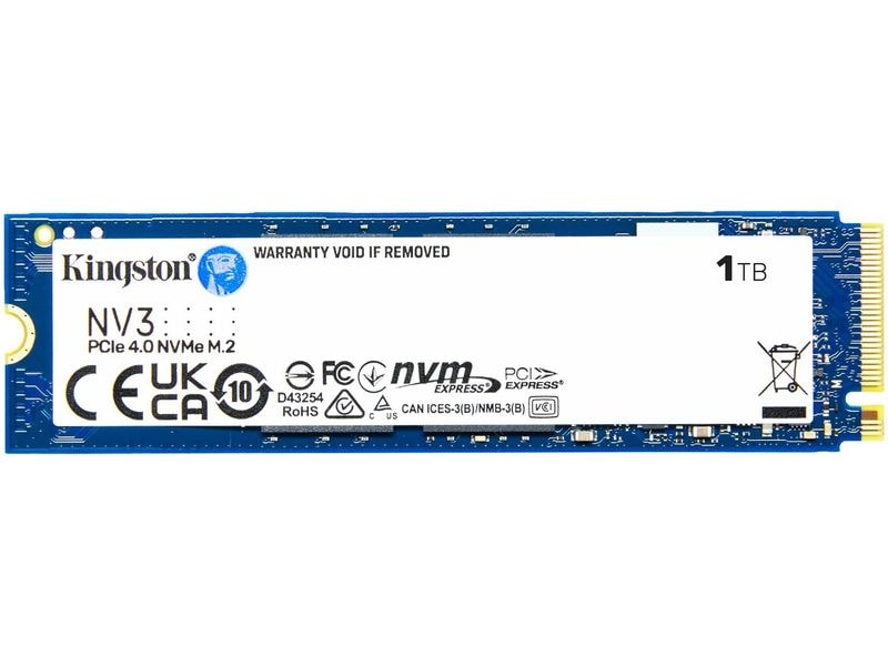 Kingston SSD NV3 M.2 2280 NVMe 1000 GB Schnelles M.2-Solid-State-Drive mit 1 TB Kapazität