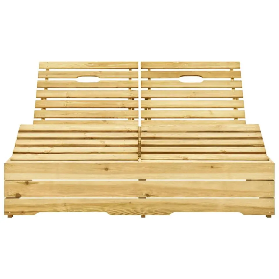 vidaXL - Zonnestoel - Beige - Grenenhout