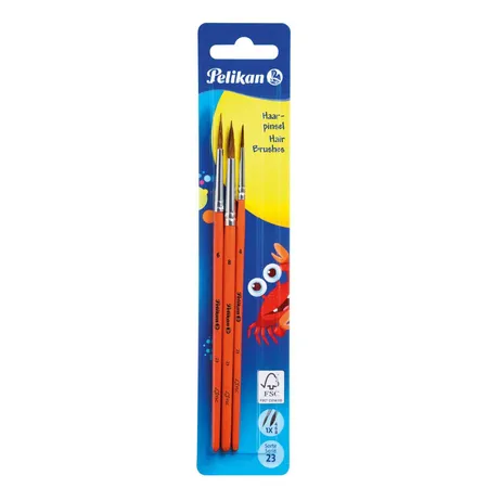 Pelikan Haarpinsel Sorte 23, je 1 Pinsel Gr. 4, 6 und 8