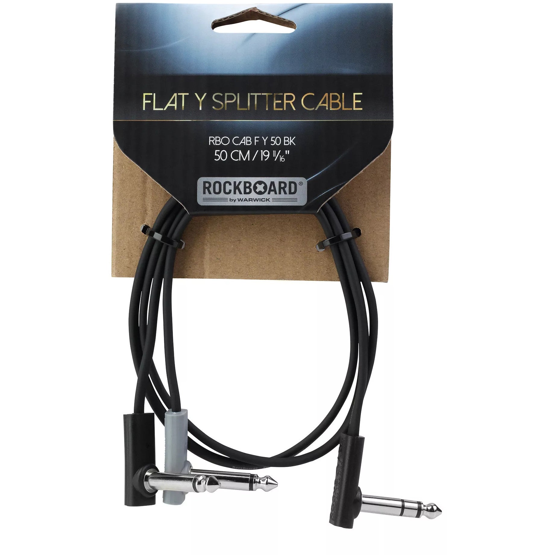 RockBoard Flat Patch Y-Splitter kabel haaks 50 cm
