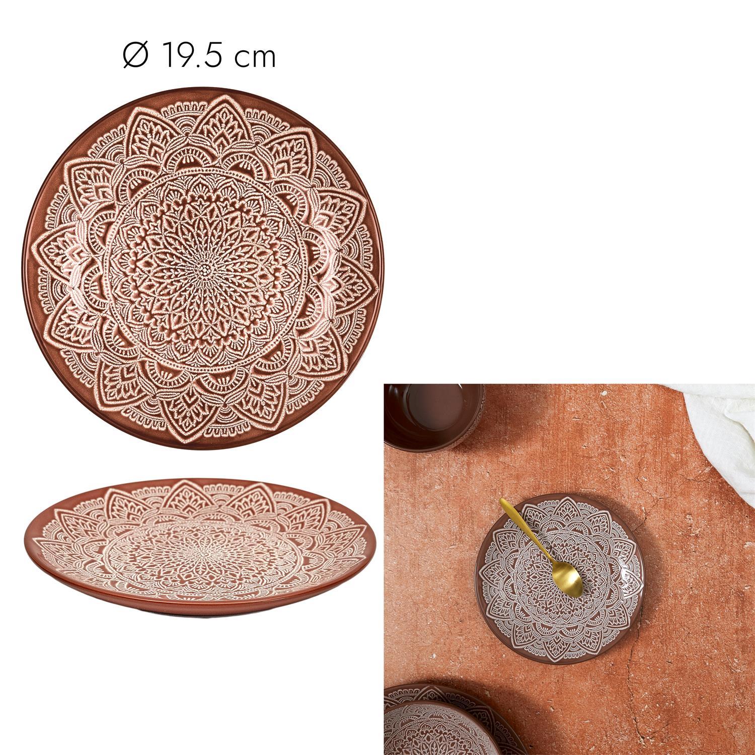 ASSIETTE SAHARA TERRACOTTA D.19.5CM