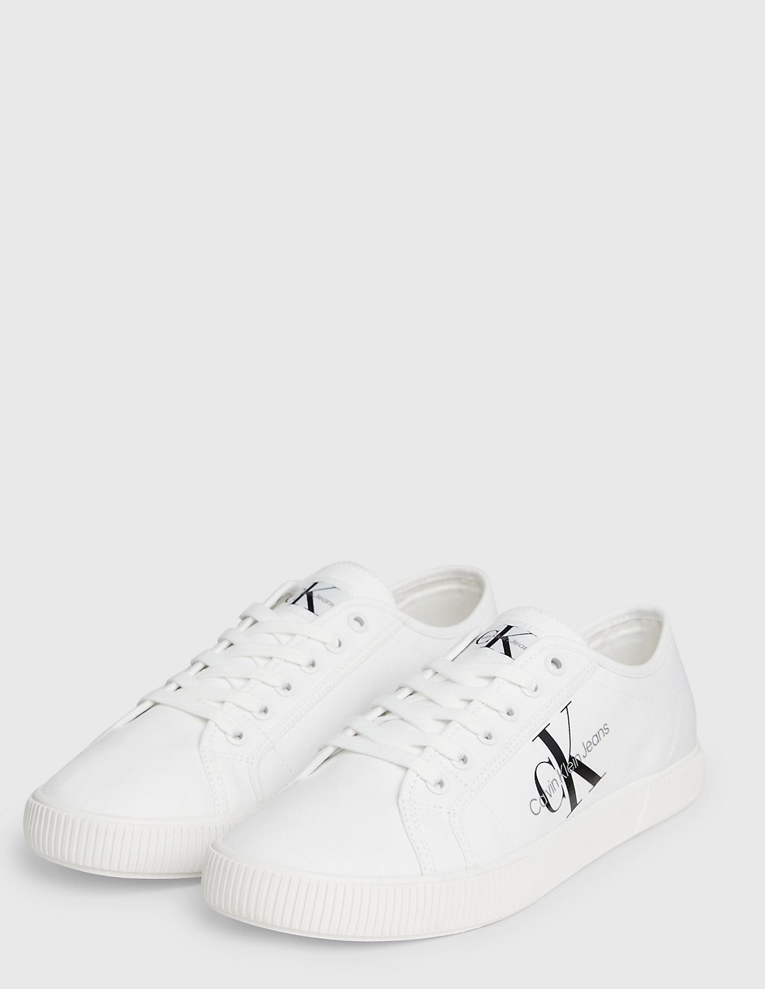 calvin klein Baskets de ville homme ess vulcanized low toile blanc