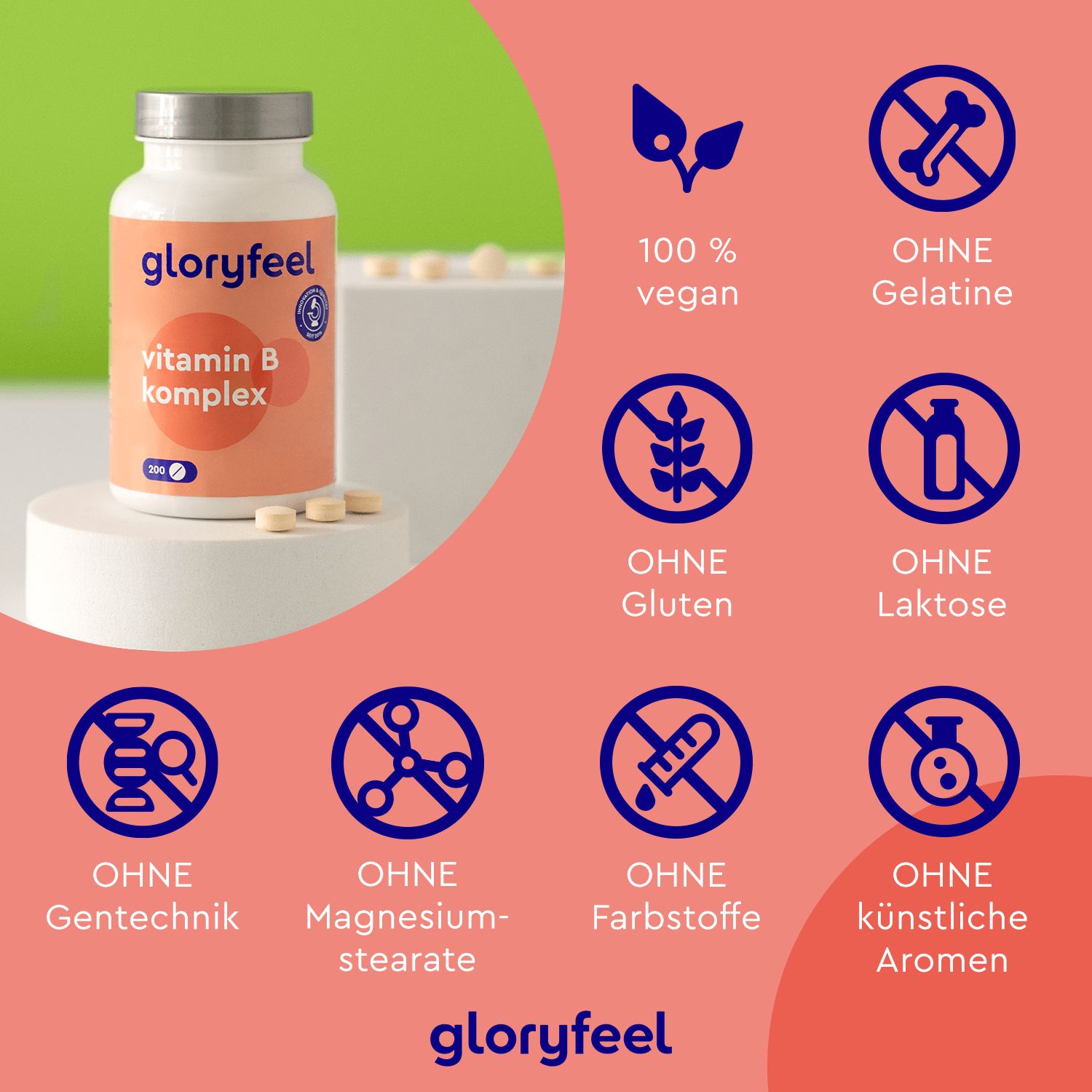 gloryfeel® Vitamin B Komplex Tabletten