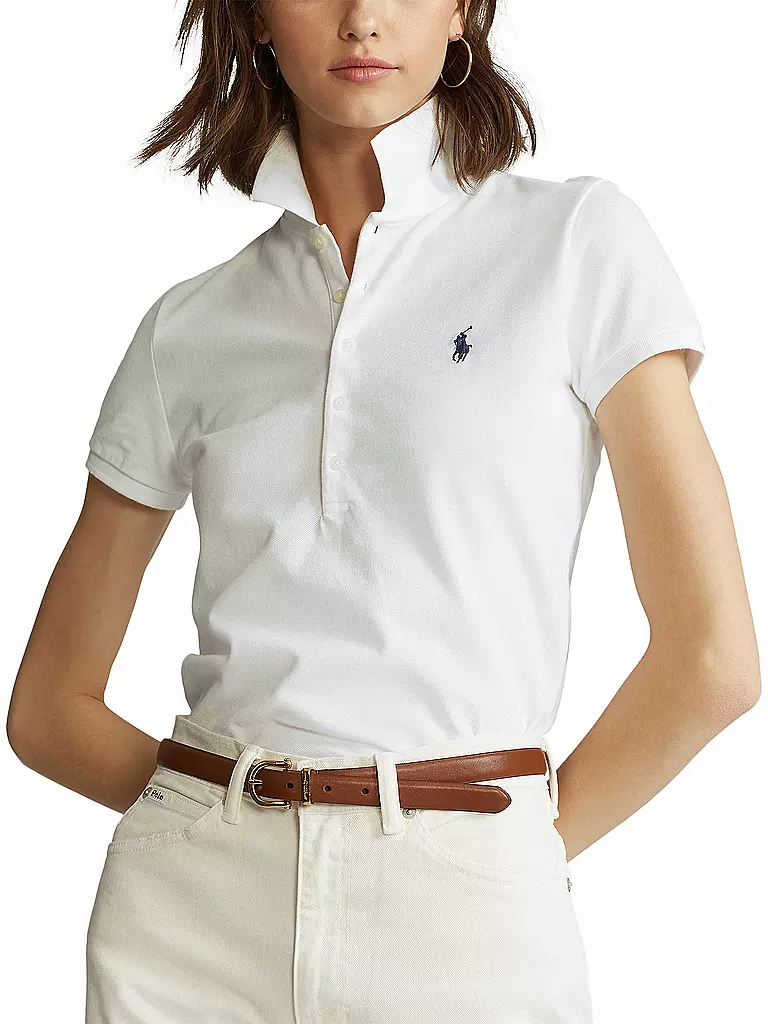 POLO RALPH LAUREN Poloshirt Slim Fit JULIE weiss