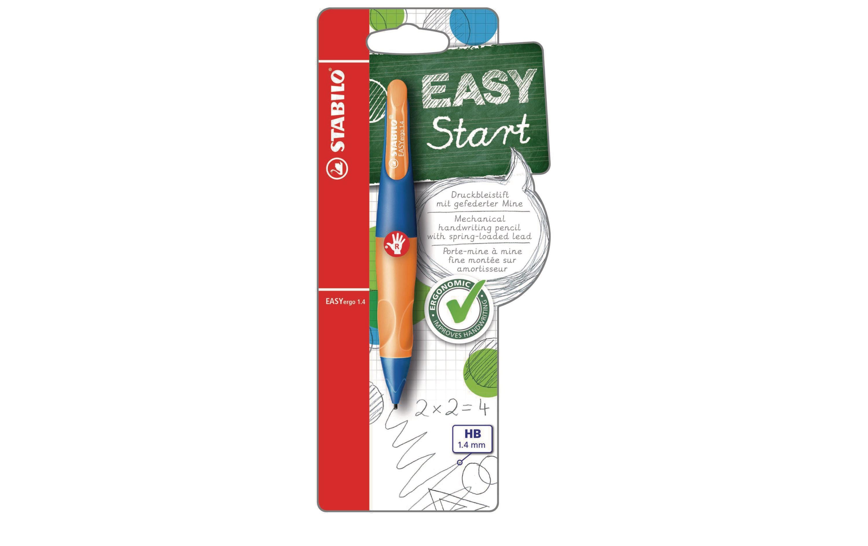 Minenbleistift EASYergo 1.4 Rechts, Orange/BlauDruckbleistift für Rechtshänder