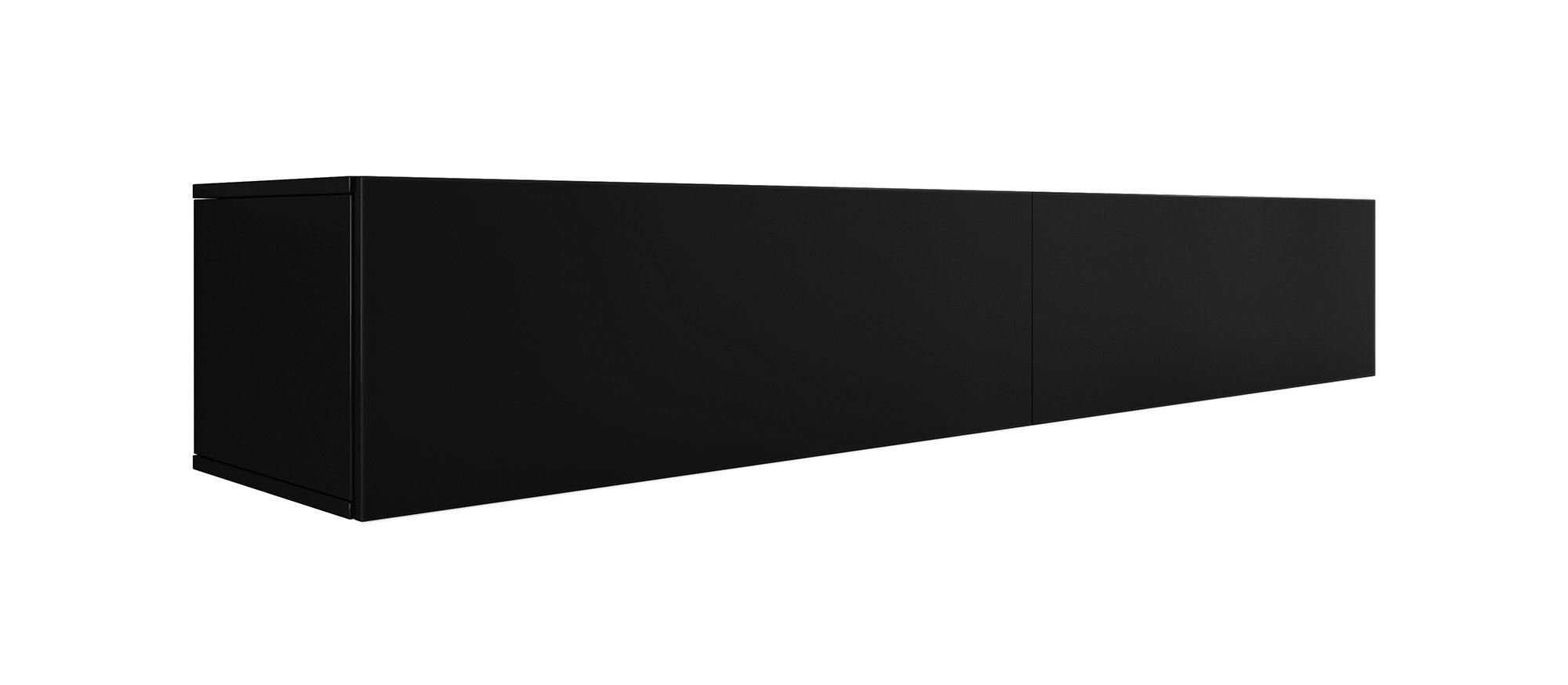 Meubella - TV-Meubel Flame XL - Mat Zwart - 180 cm