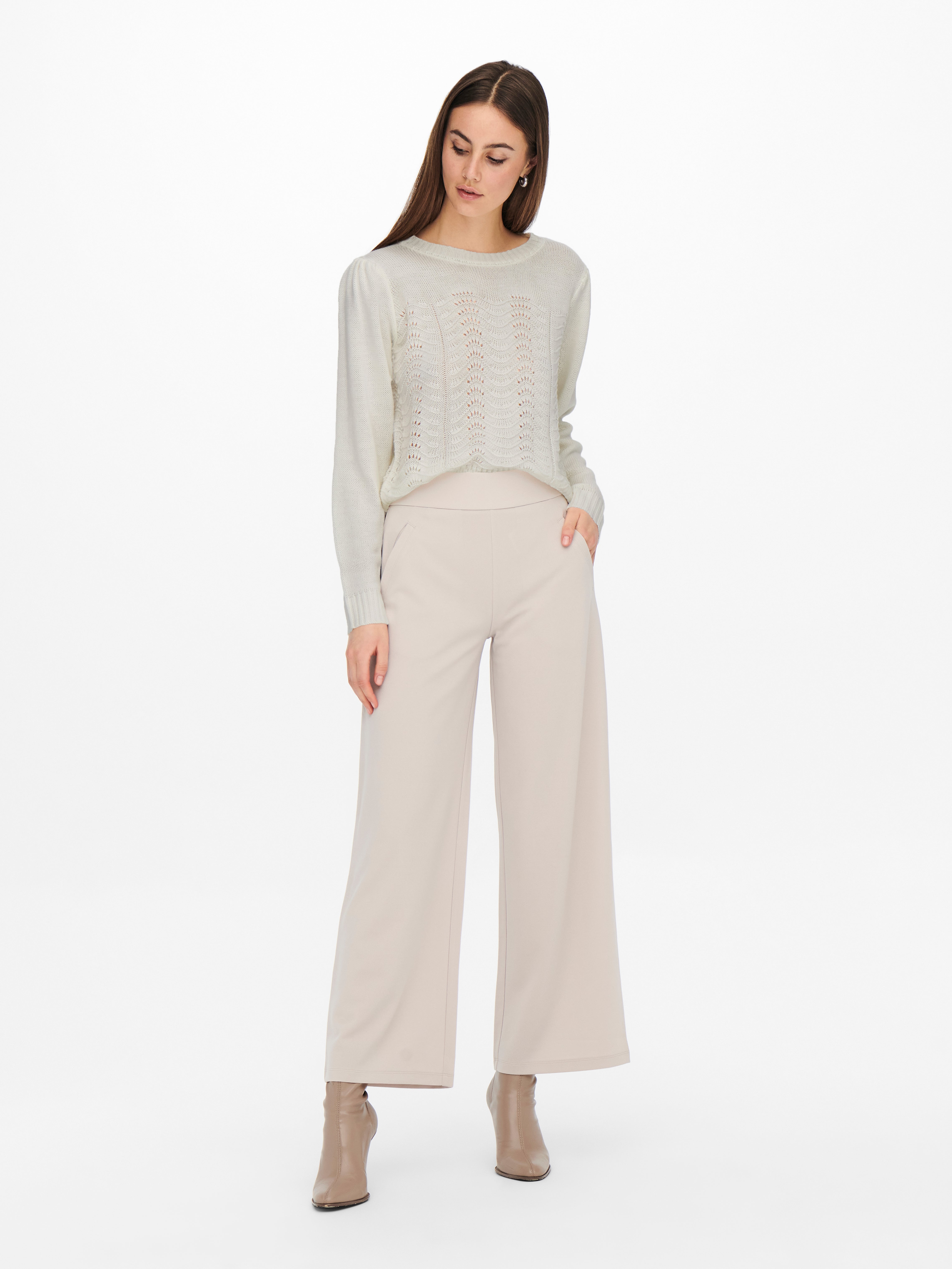 JDYMILO Strickpullover Cloud Dancer