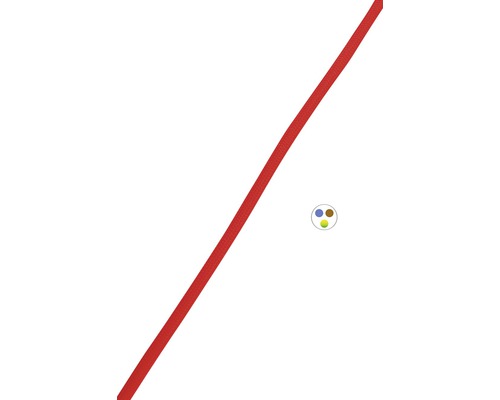 Textielkabel H03VV-F 3x0,75 rood, verkocht per meter