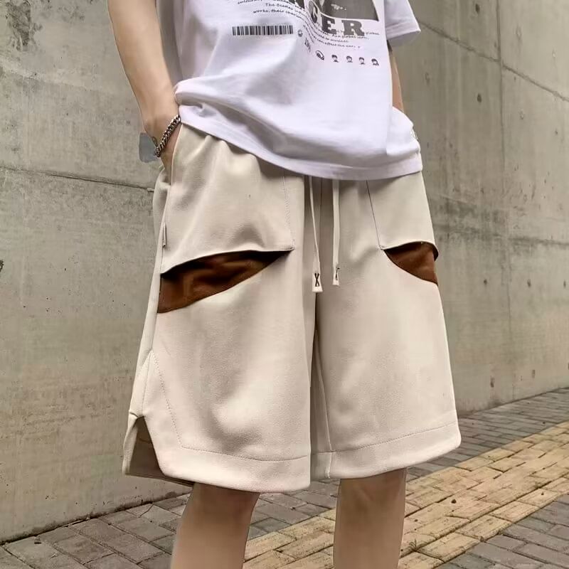 Ateso - Sweatshorts met trekkoord in de taille en tweekleurig paneel