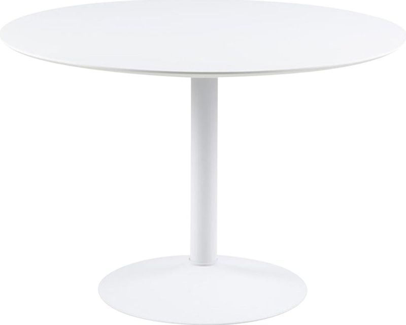 Lisomme - Vino - Eettafel - Wit - Ronde Tafel - Diameter 110 cm