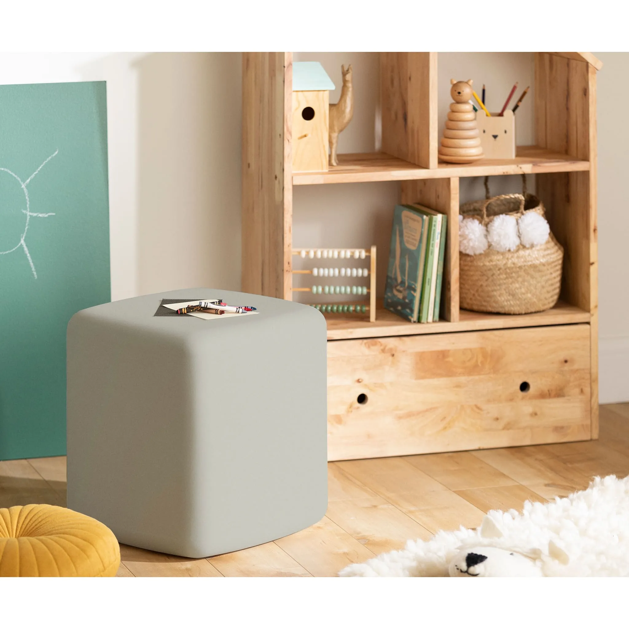 South Shore Table de Nuit  Tabouret pour Enfants - Sweedi Greige