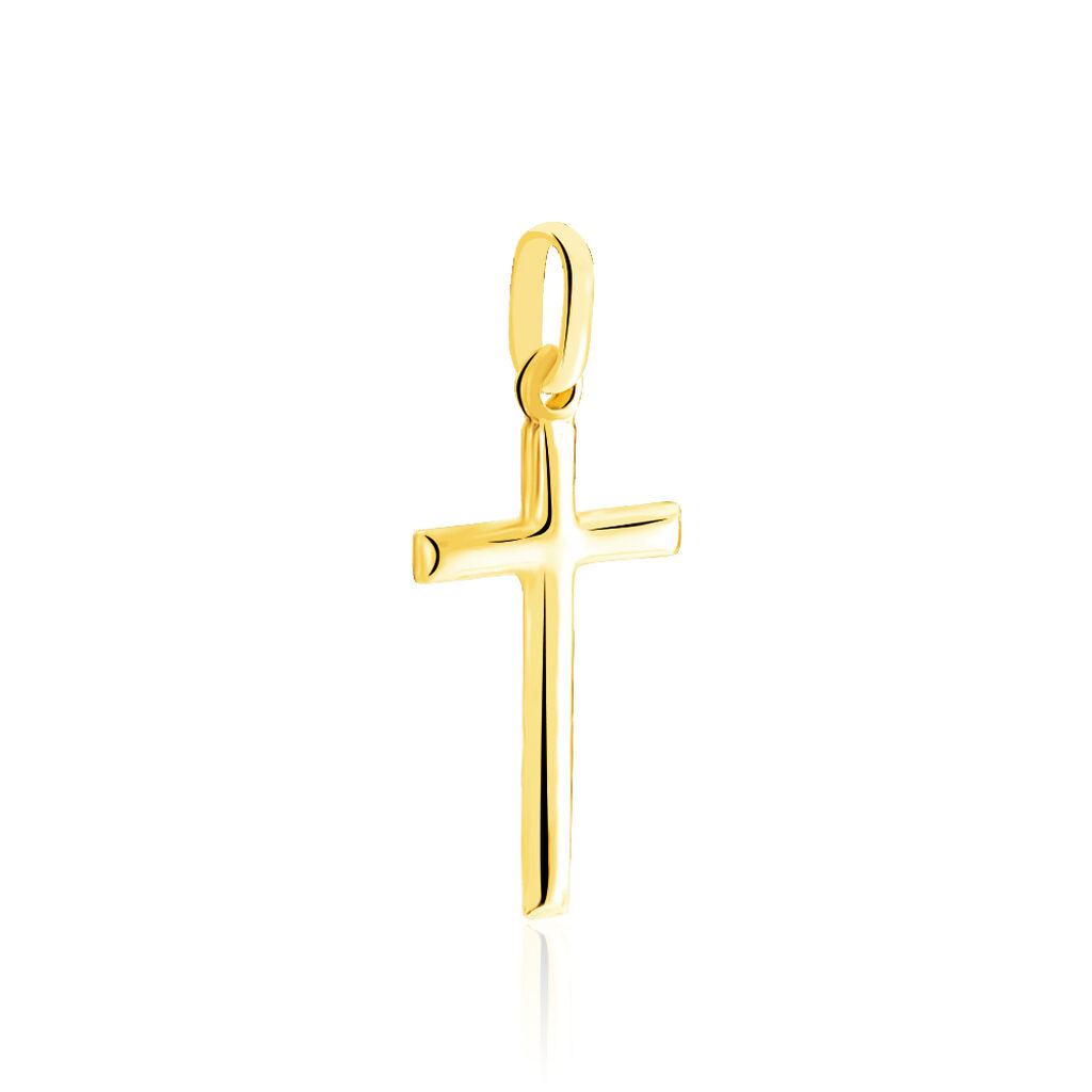 Pendentif Benny Croix Ciselee Or Jaune