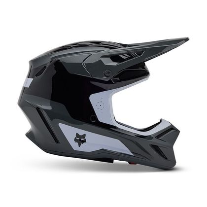 Casque cross Fox V3 - IMPRESSION - ENFANT - Gris / Noir