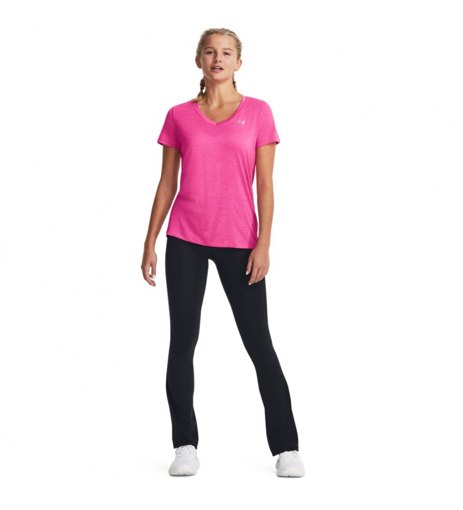 Camiseta Under Armour UA Tech com decote em V rosa