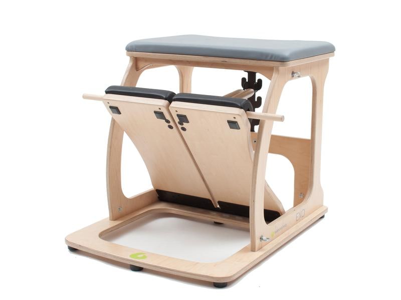 Pilates Chair Exo mit Split Pedal Ideal für ein breiteres Spektrum an Übungen