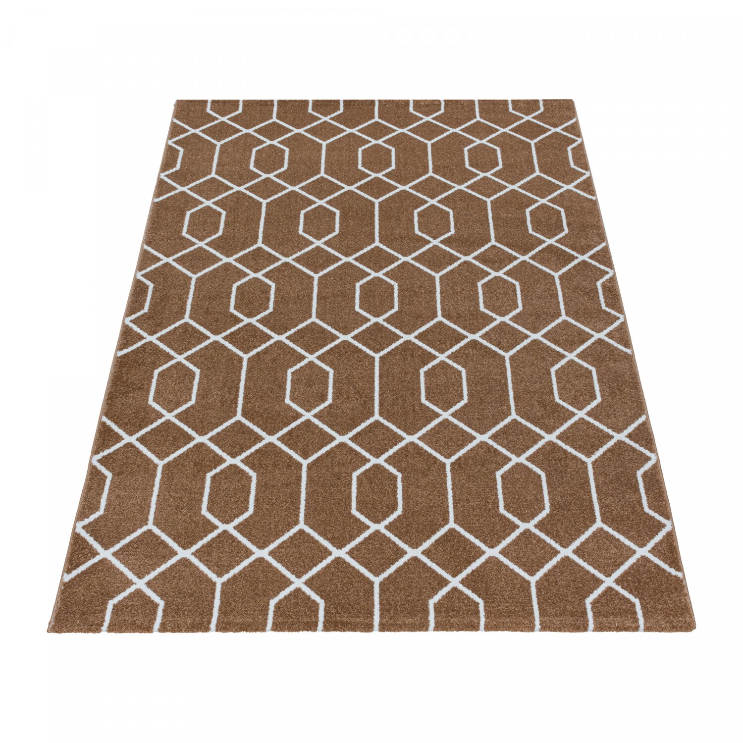 Designer Kurzflor Teppich modern design Wohnzimmer meliert kariert Höhe 10 mm